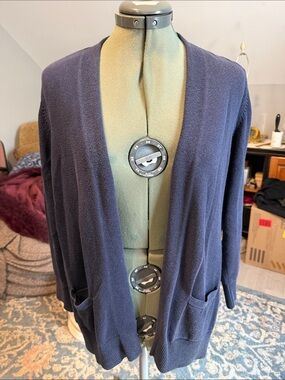 croft & barrow Navy Open-Front Lightweight Cardigan